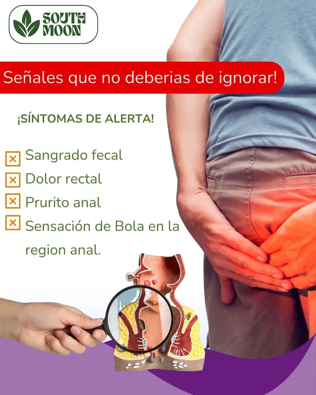 ¡SPRAY PARA HEMORROIDES SOUTH MOON!